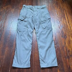 Duluth Trading Pants Mens 34x30 Gray Relaxed Flex Dry On The Fly Stretch Hiking